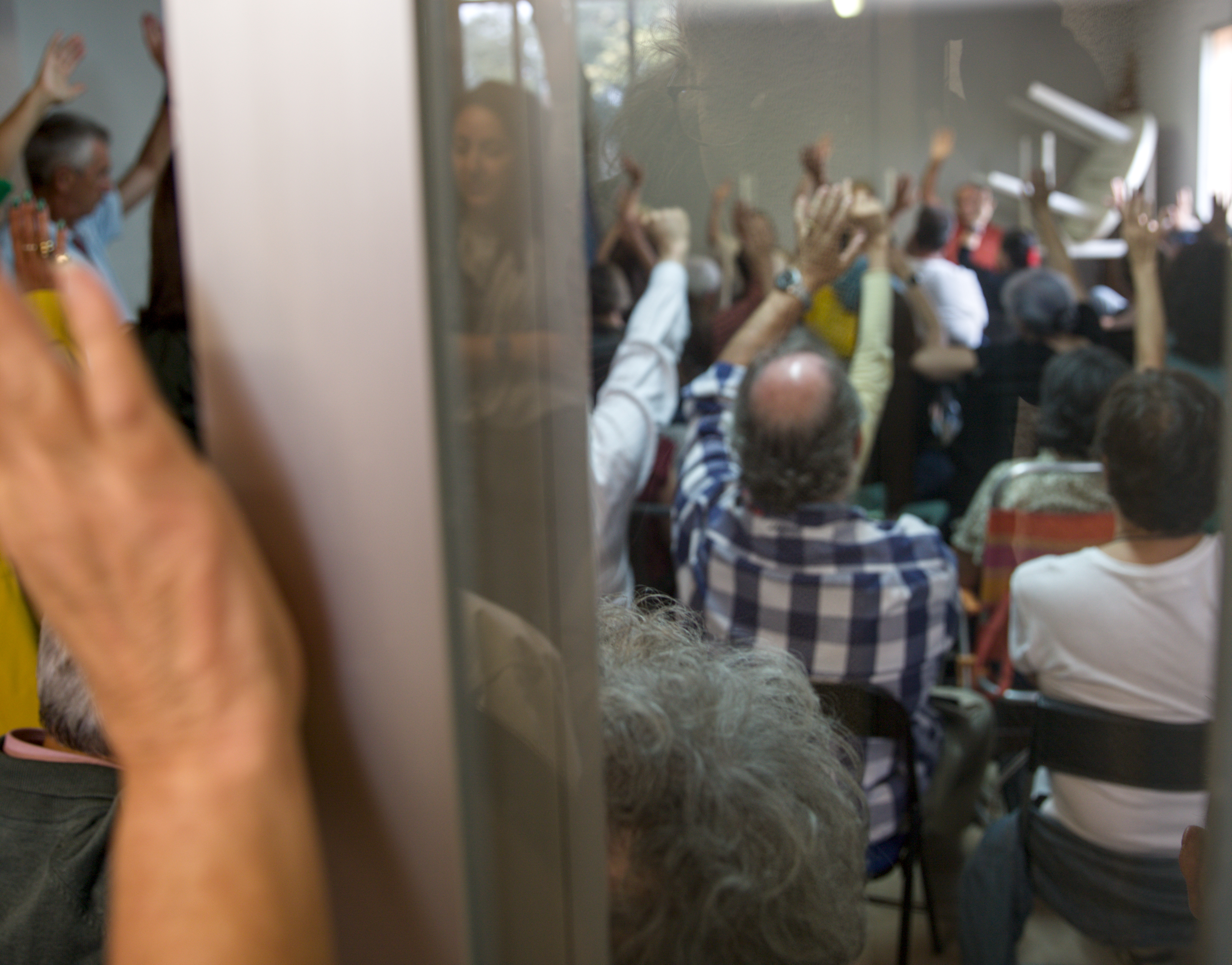 Imagen de una asamblea de la Plataforma